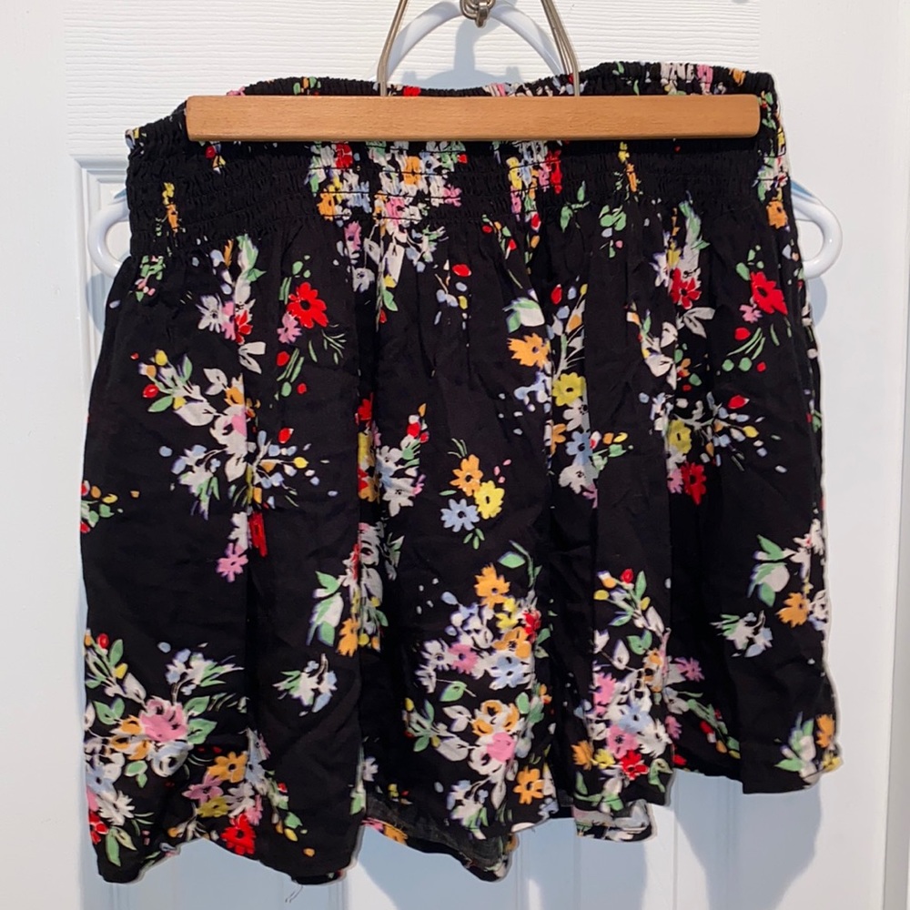 Floral print, Express, smocked/elastic waist skirt